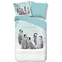 Good Morning Dekbedovertrek Kids Pengu Blauw - Flanel