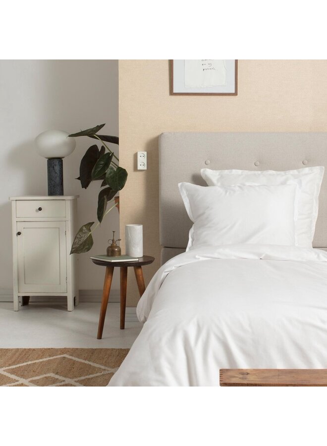 Cinderella Katoen/Satijn Dekbedovertrek Wit