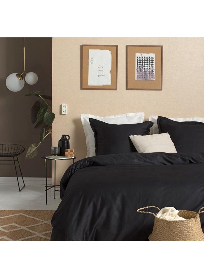 Cinderella Dekbedovertrek Sundays Zwart - Katoensatijn