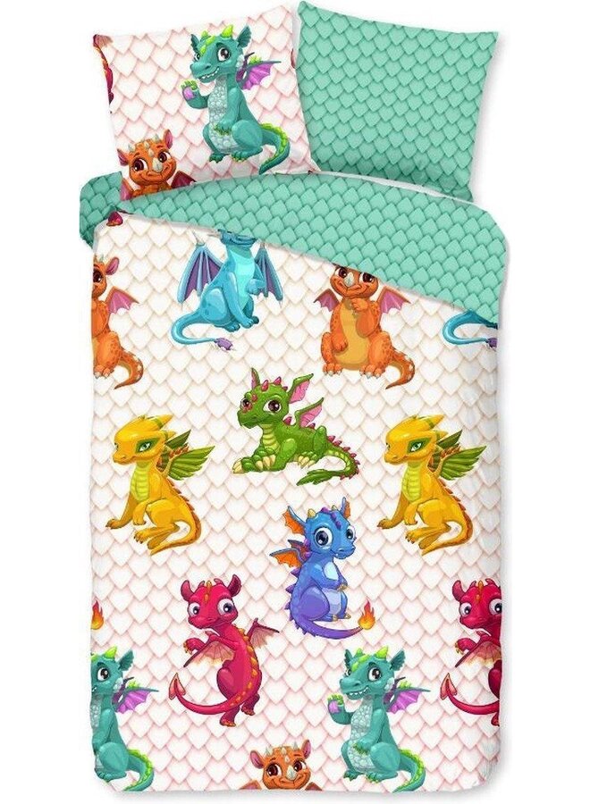 Dekbedovertrek Kids Dragons Multi - Katoen PL3