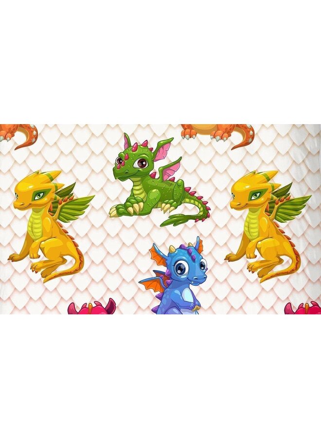 Good Morning Dekbedovertrek Kids Dragons Multi - Katoen