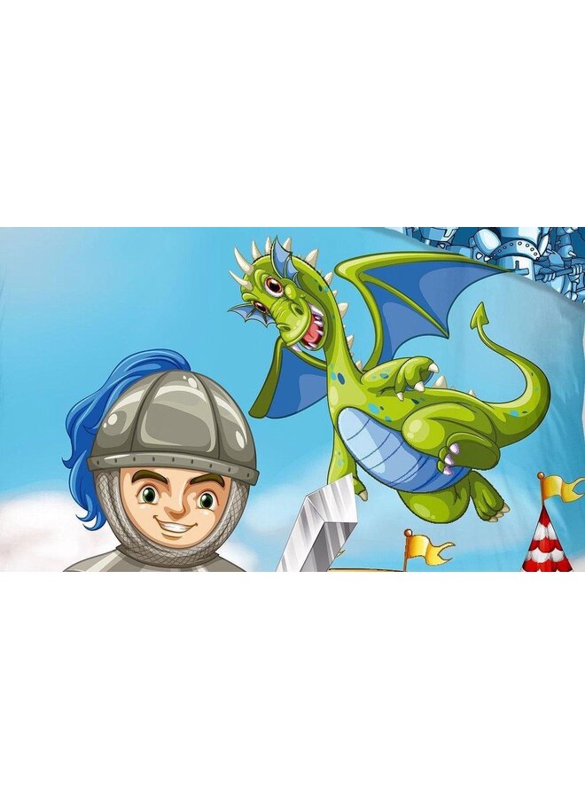 Good Morning Dekbedovertrek Kids Knight Multi - Katoen