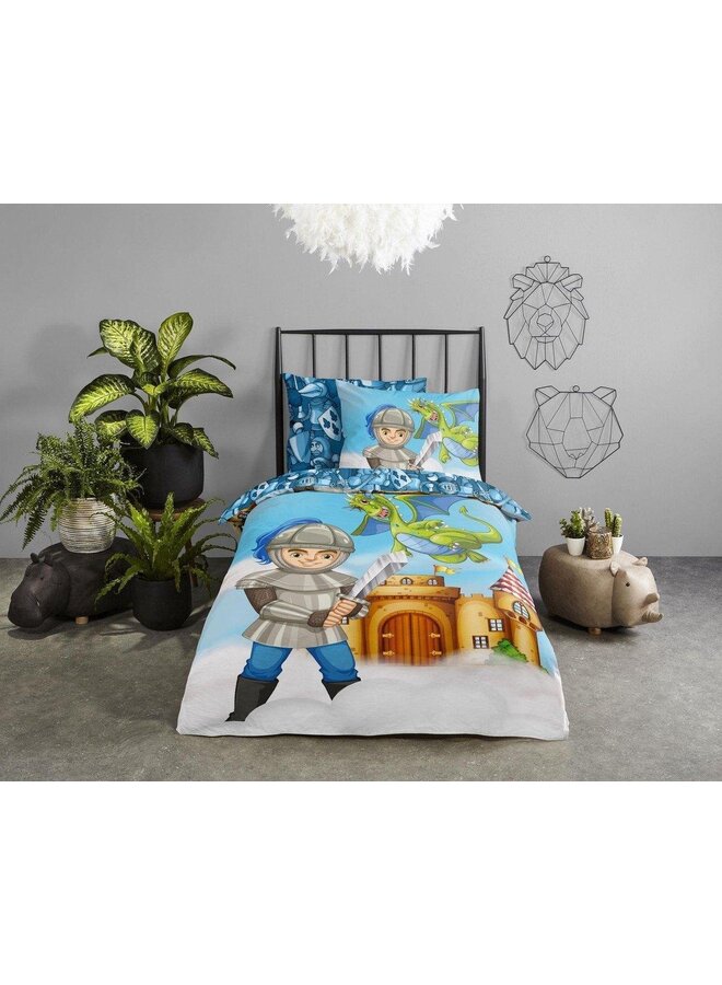 Good Morning Dekbedovertrek Kids Knight Multi - Katoen