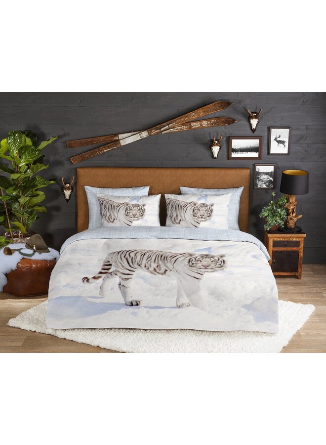 Good Morning Dekbedovertrek Tigris Creme - Flanel