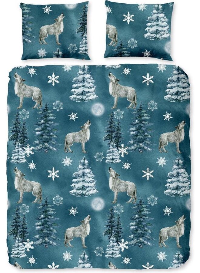 Good Morning Dekbedovertrek Midnight Petrol - Flanel