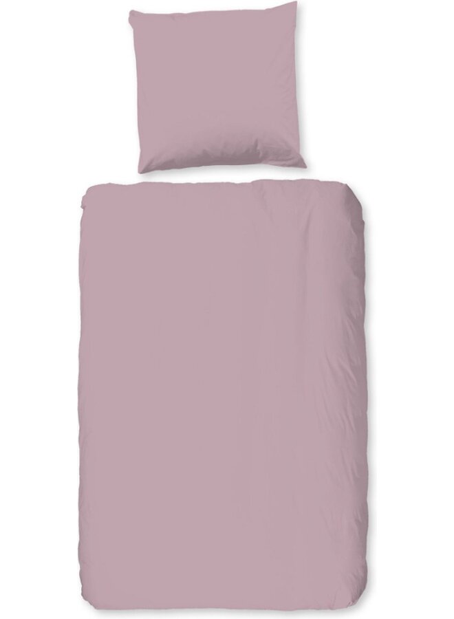 Good Morning Dekbedovertrek Uni Roze - Katoen