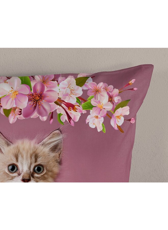 Good Morning Dekbedovertrek Kids Look Roze - Katoen