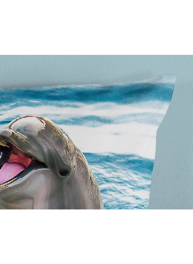 Good Morning Dekbedovertrek Kids Jump Blauw - Katoen