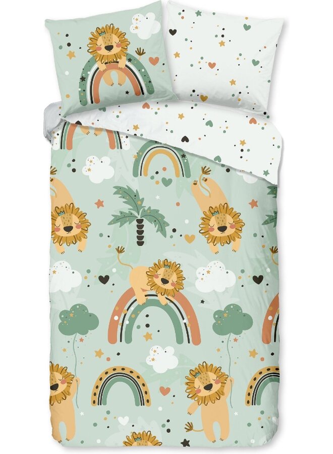 Dekbedovertrek Kids Lions Groen - Katoen PL3