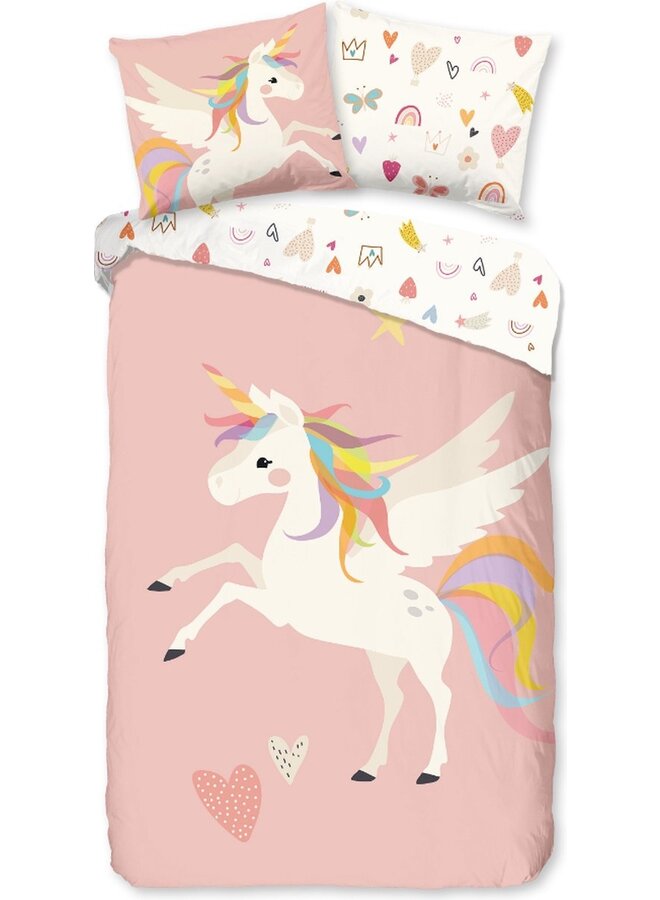 Good Morning Dekbedovertrek Kids Unicorn Multi - Katoen