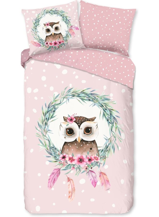 Dekbedovertrek Kids Owli Roze - Katoen PL3