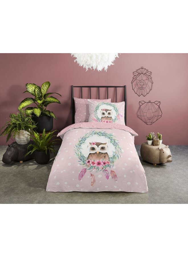 Good Morning Dekbedovertrek Kids Katoen Roze - Katoen