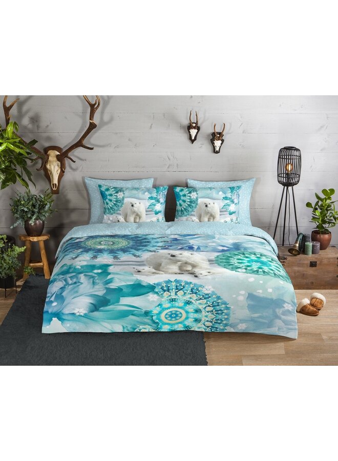 HIP Dekbedovertrek Seppo Blauw - Flanel