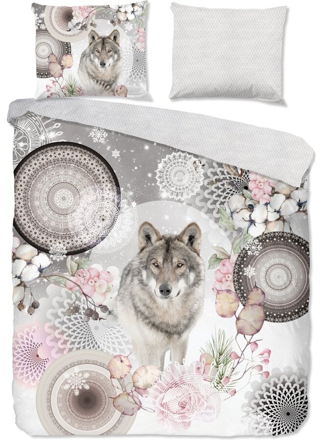 Dekbedovertrek Isaci Grijs - Flanel PL1