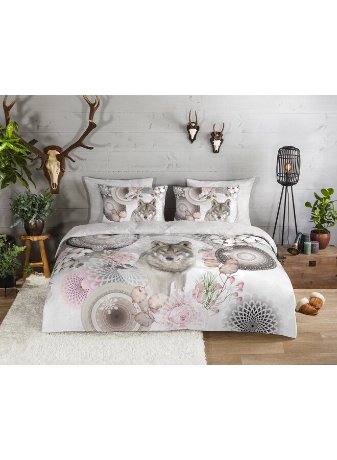 HIP Dekbedovertrek Isaci Grijs - Flanel