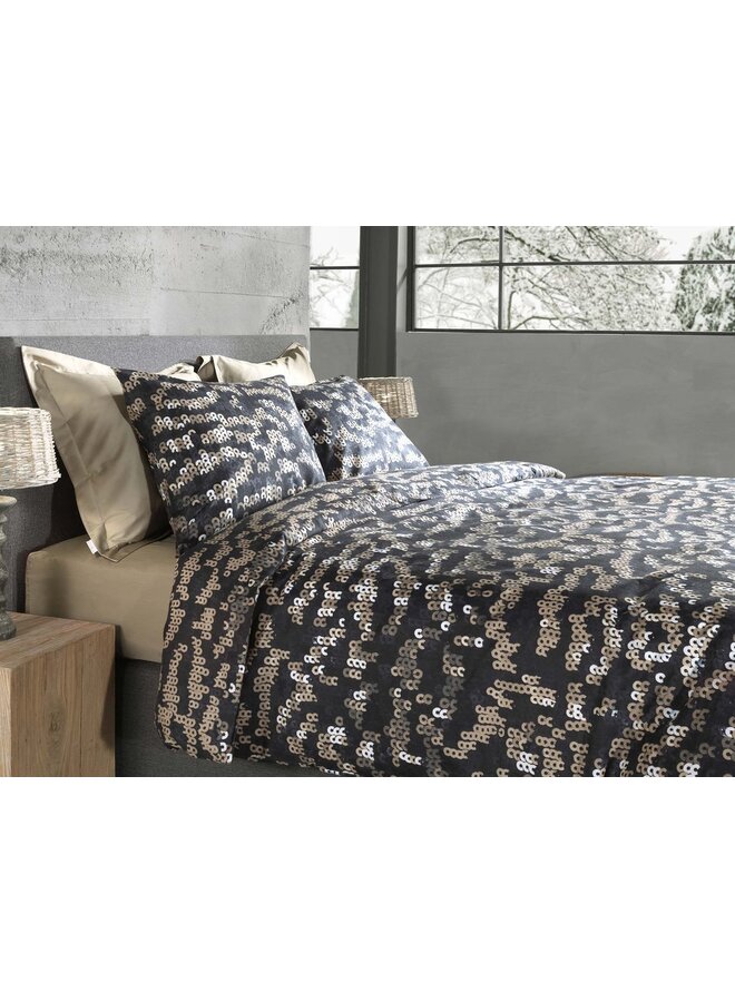 Heckett & Lane Dekbedovertrek Lio Zwart - Flanel