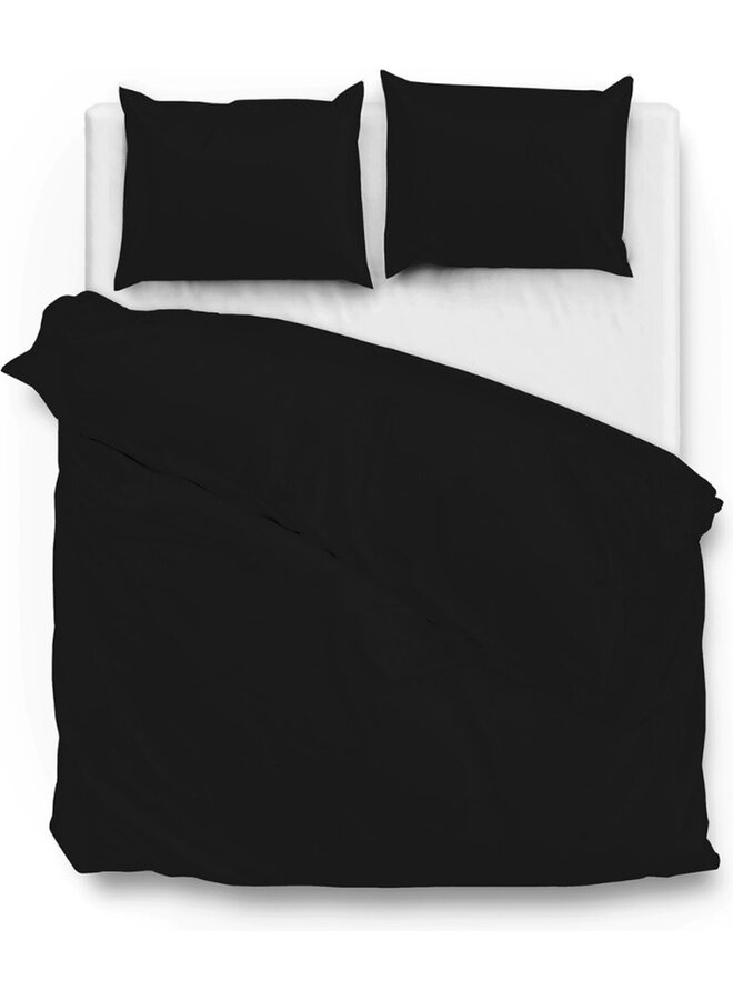 Dekbedovertrek Satinado Zwart - Katoensatijn PL2