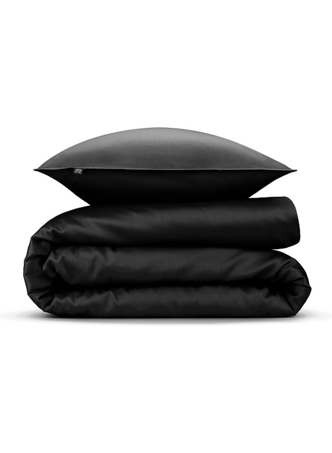ZO! Home Dekbedovertrek Satinado Zwart - Katoensatijn