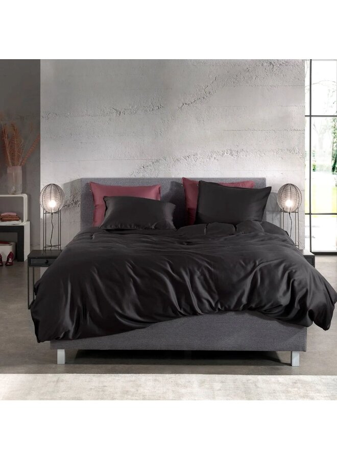 ZO! Home Dekbedovertrek Satinado Zwart - Katoensatijn