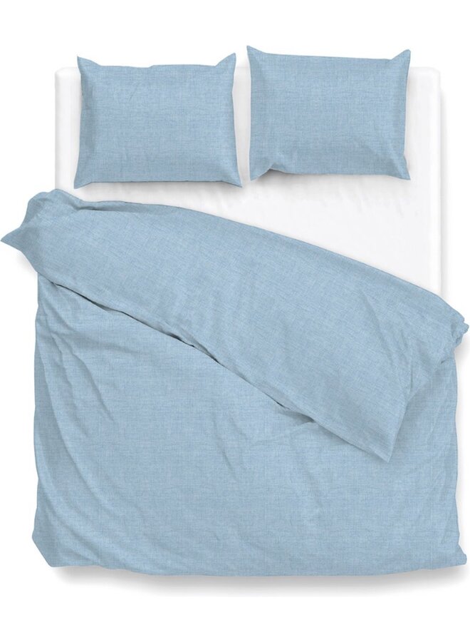 ZO! Home Dekbedovertrek Lino Lichtblauw - Katoen