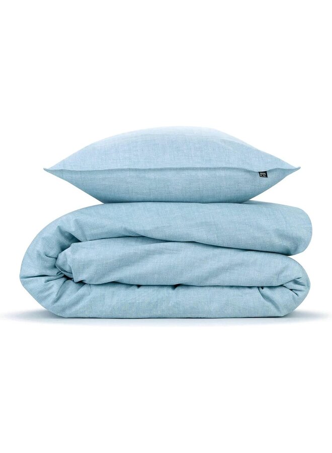 ZO! Home Dekbedovertrek Lino Licht Blauw - Katoen