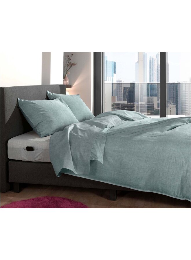 ZO! Home Dekbedovertrek Lino Steenblauw - Katoen