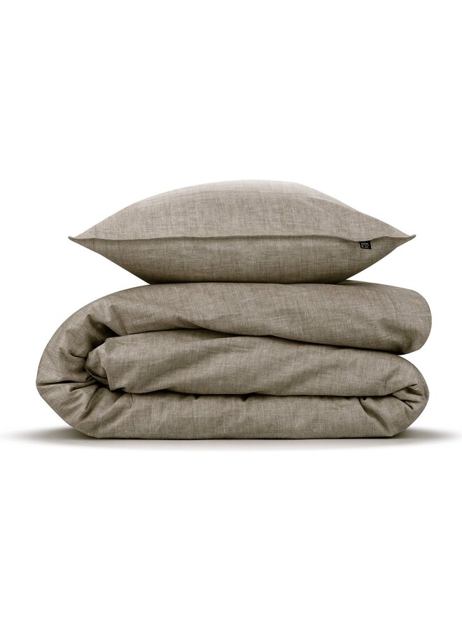 ZO! Home Dekbedovertrek Lino Palm Taupe - Katoen