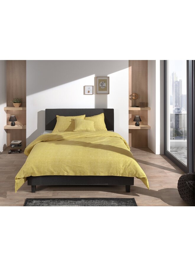 ZO! Home Dekbedovertrek Lino Lichtgeel - Katoen