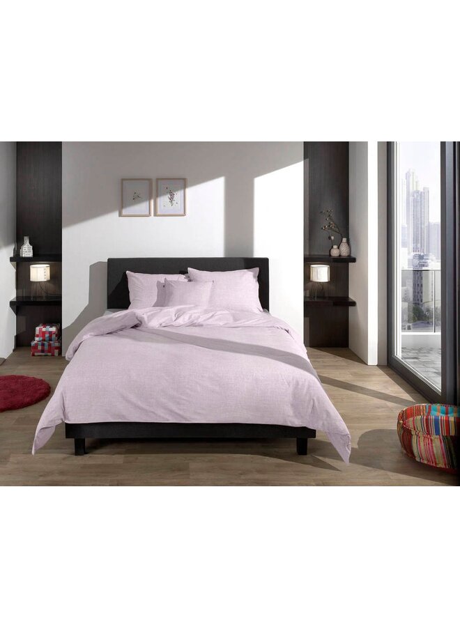 ZO! Home Dekbedovertrek Lino Grijs Lilac - Katoen