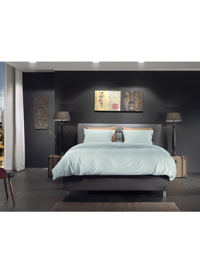 Yellow Dekbedovertrek Uni Lichtblauw - Percale Katoen