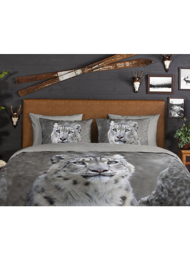 Good Morning Dekbedovertrek Chief Grijs - Flanel