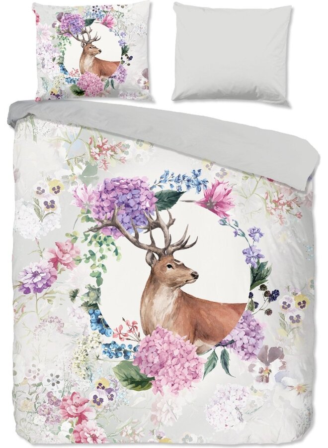 Good Morning Dekbedovertrek Vedet Grijs - Flanel