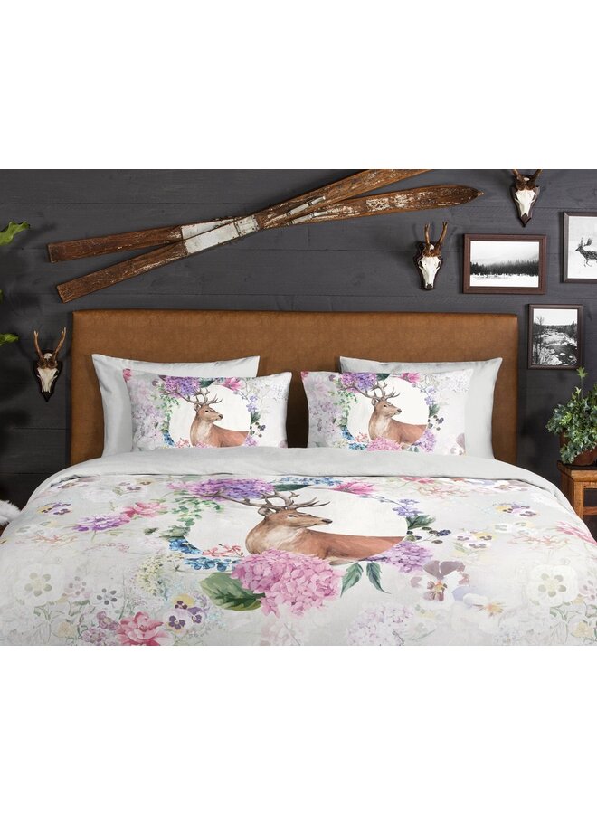 Good Morning Dekbedovertrek Vedet Grijs - Flanel