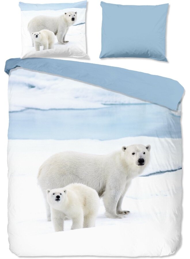 Good Morning Dekbedovertrek Care Blauw - Flanel