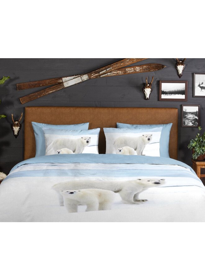 Good Morning Dekbedovertrek Care Blauw - Flanel