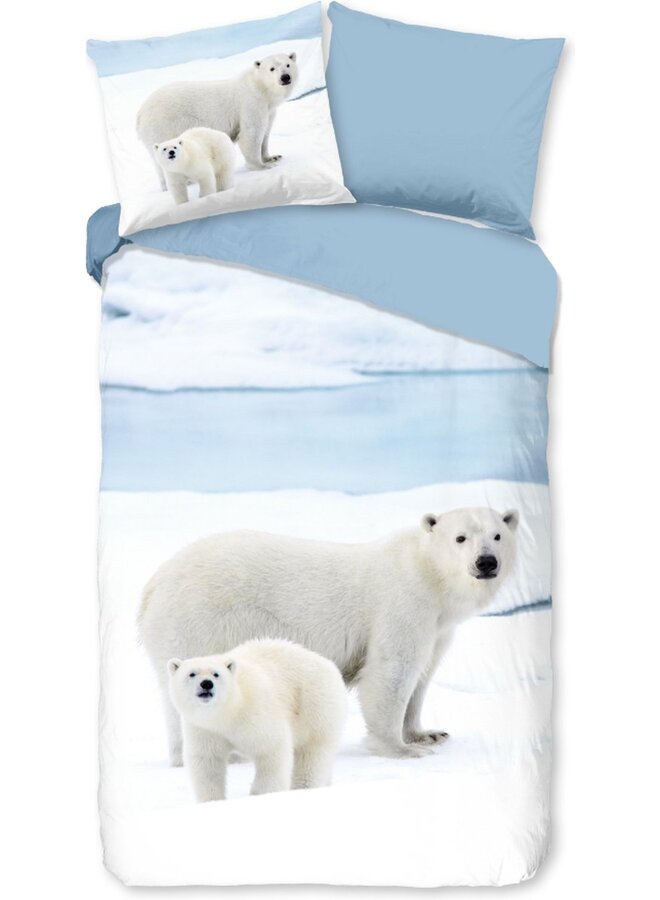 Good Morning Dekbedovertrek Care Blauw - Flanel