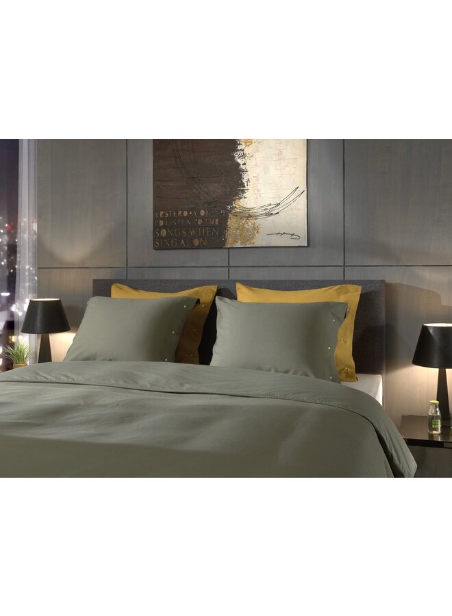 Yellow Dekbedovertrek Cialda Army Groen - Percale Katoen