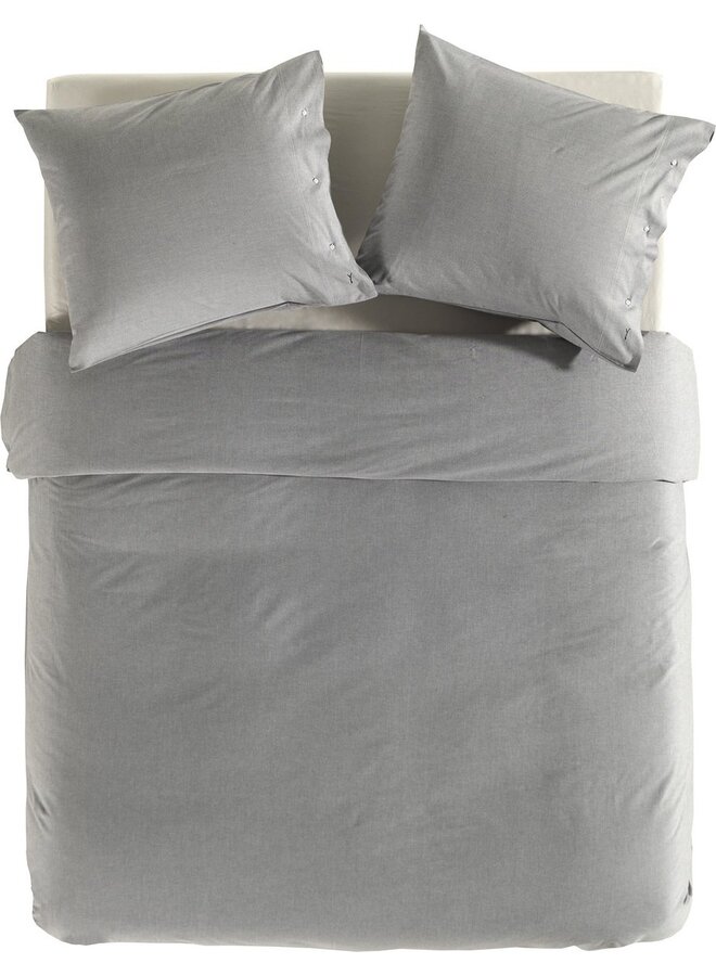 Dekbedovertrek Chambray Grijs - Percale Katoen