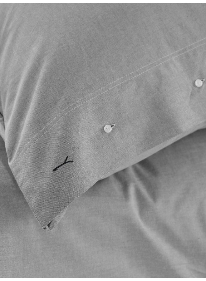 Yellow Dekbedovertrek Chambray Grijs - Katoen