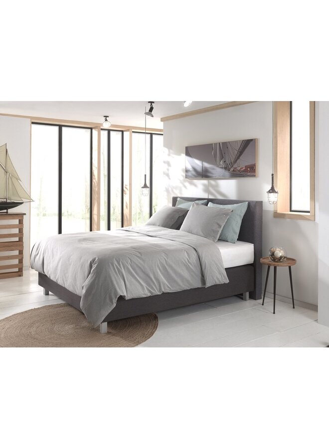 Yellow Dekbedovertrek Chambray Grijs - Katoen