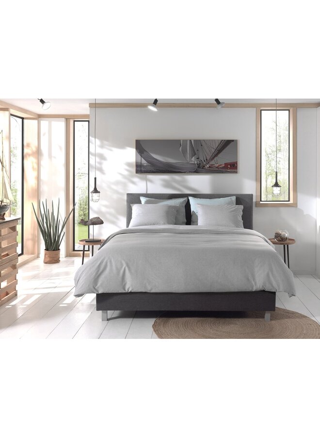 Yellow Dekbedovertrek Chambray Grijs - Percale Katoen