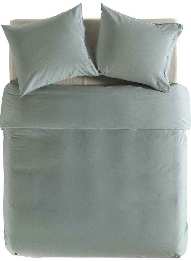 Dekbedovertrek Chambray Groen - Percale Katoen
