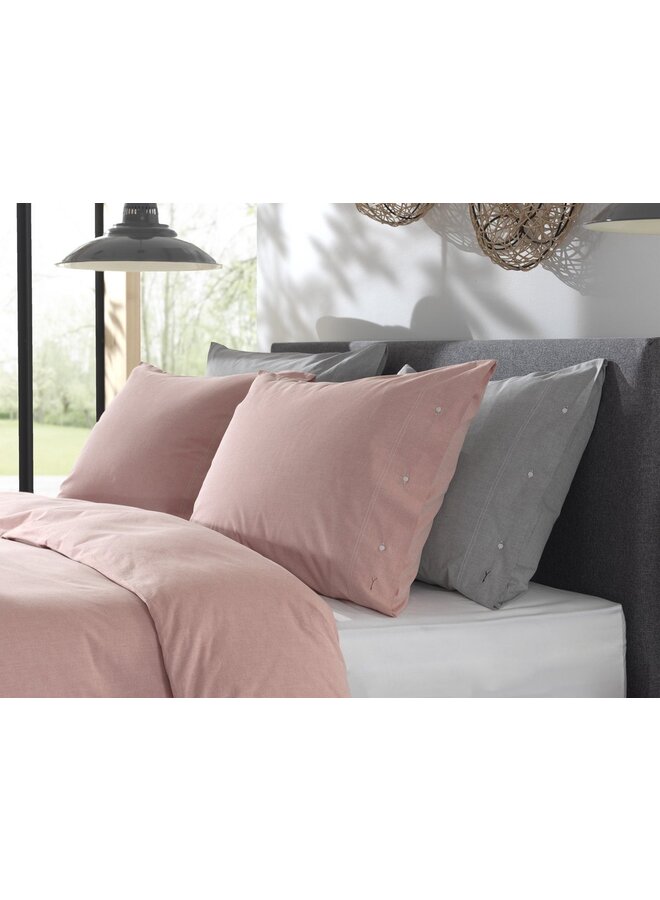 Yellow Dekbedovertrek Chambray Rood - Percale Katoen