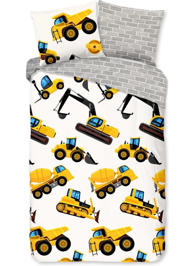 Dekbedovertrek Kids Dig Geel - Flanel PLX