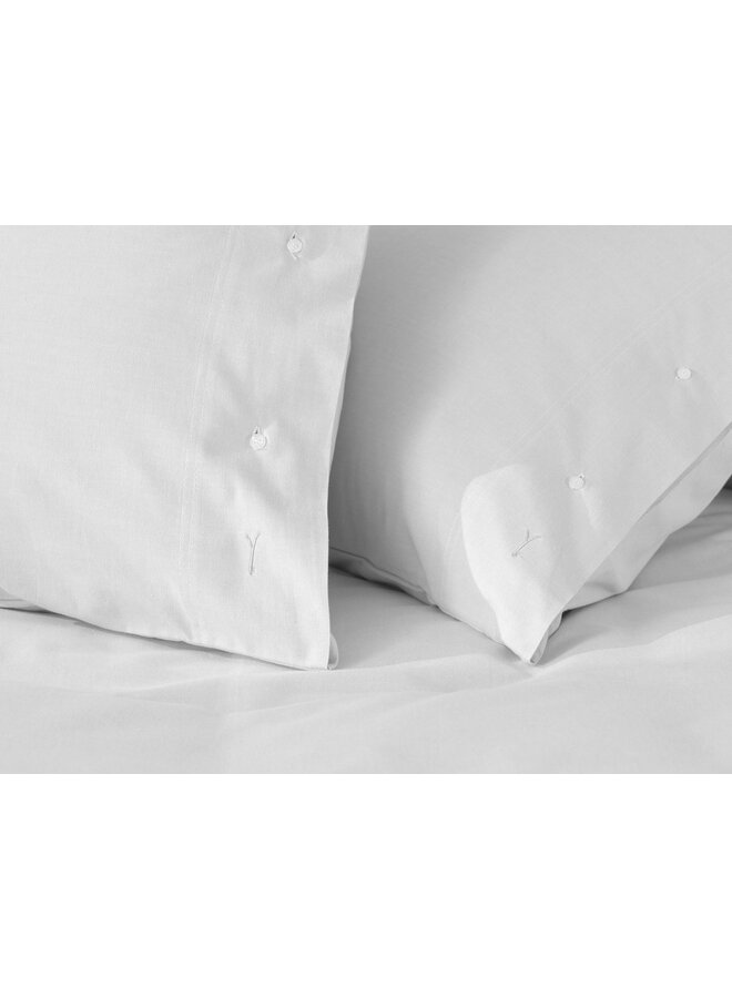 Yellow Dekbedovertrek Chambray Wit - Percale Katoen