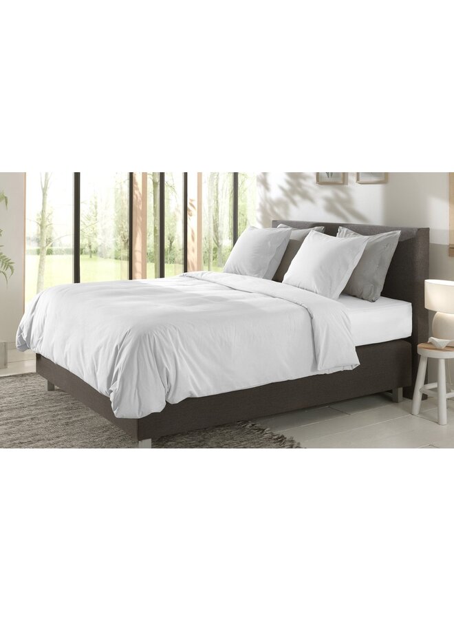 Yellow Dekbedovertrek Chambray Wit - Percale Katoen