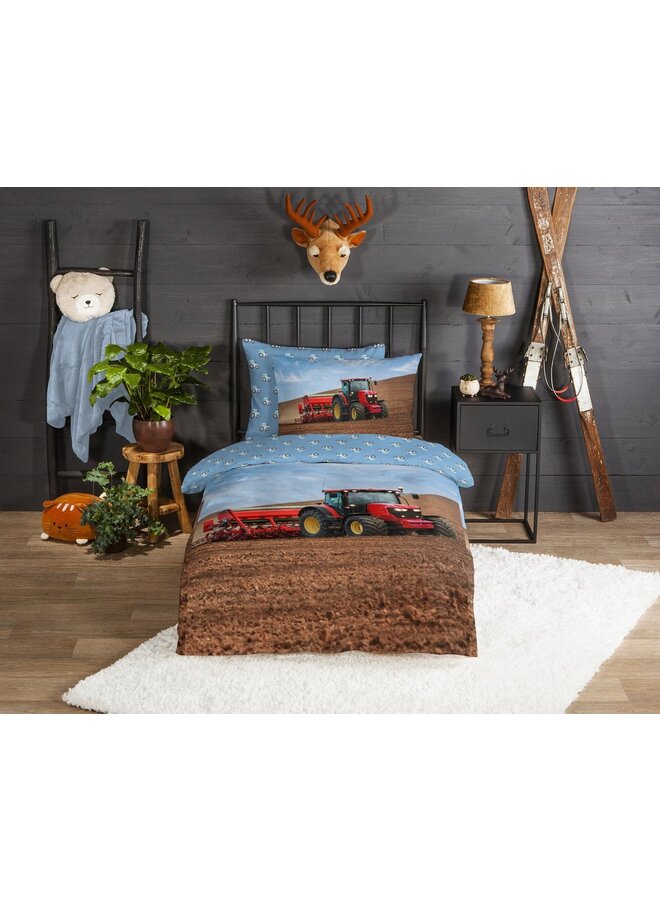 Good Morning Dekbedovertrek Kids Tractor Multi - Flanel