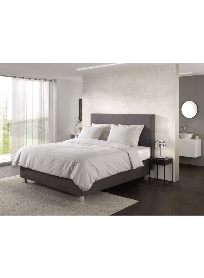 Yellow Dekbedovertrek Oxford Grijs - Katoen