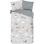 Good Morning Dekbedovertrek Kids Cira Grijs - Flanel