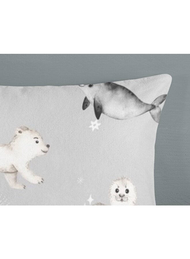 Good Morning Dekbedovertrek Kids Cira Grijs - Flanel